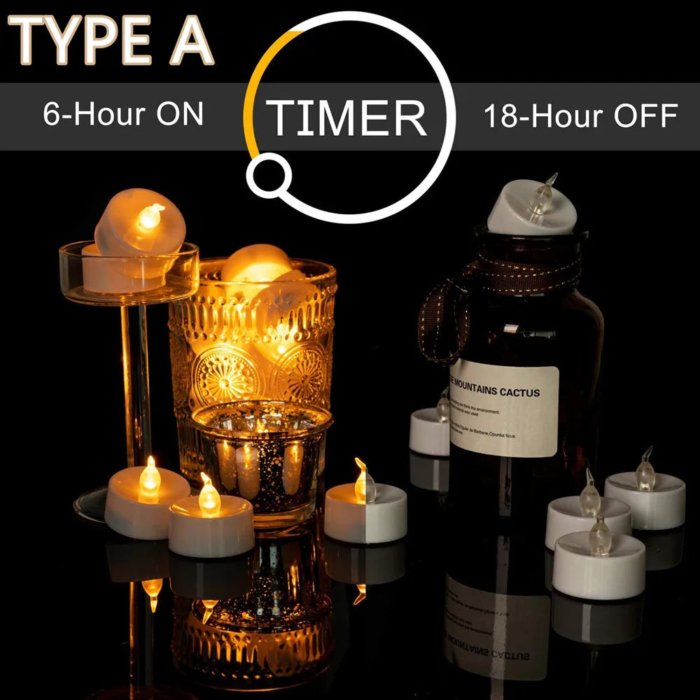 LED Tea Light With/Without Remote Flameless Flickering Candles Electronics Battery Operated Votive Light Home Table Party Decor Peaceful Pleasures Health and Wellness