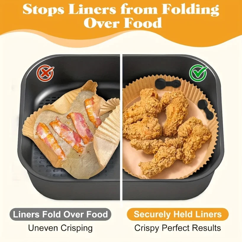 Magnetic Silicone Air Fryer Parchment Clips – 6pcs/2 Sets