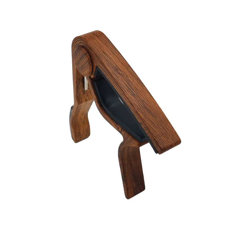 Capo Guitar Wood Grain Metal Tone Changer Acoustic Electric Pickup