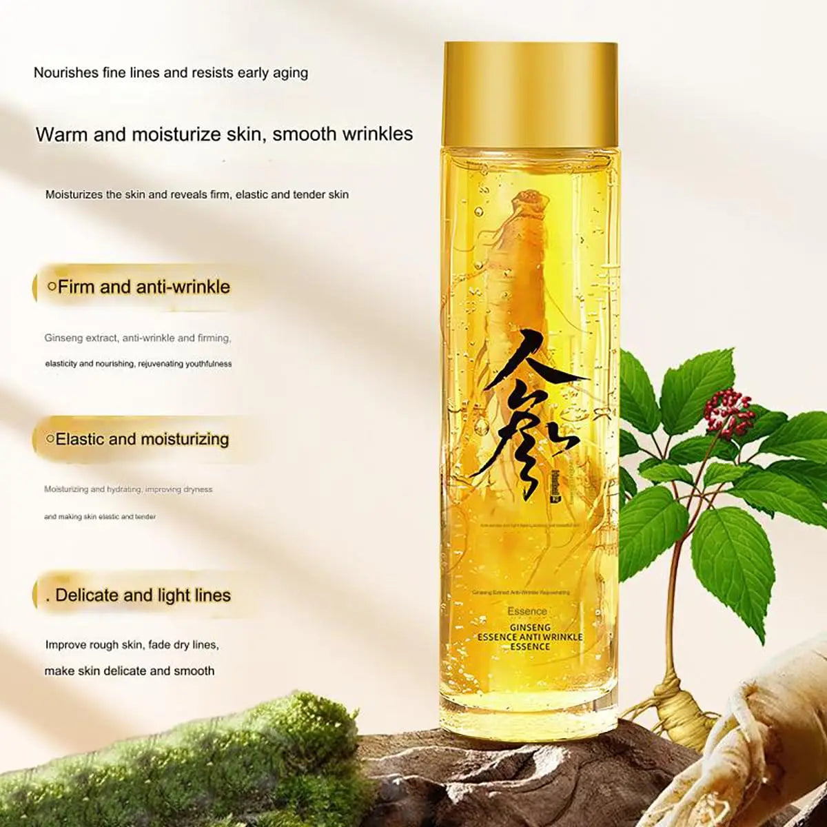 Korean Red Ginseng Extract Liquid, Anti-Wrinkle Serum Oil for Anti Aging, Moisturizer, Fighting Collagen Loss, Improves Sagging Peaceful Pleasures Health and Wellness