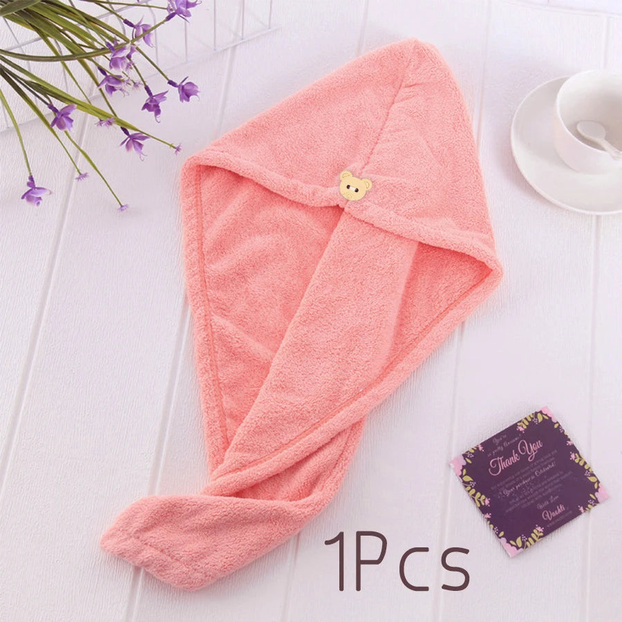 Hair Drying Towel For Long Hair Microfiber Hair Towel Wrap For Curly Thick Hair Super Water Absorbent Quick Dry For Women Girls Peaceful Pleasures Health and Wellness Pink CN