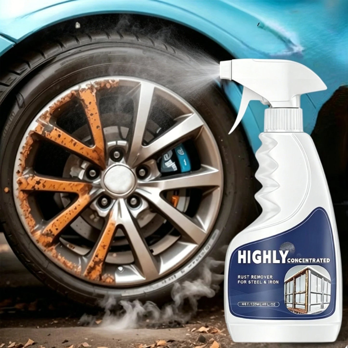 120ml Heavy-Duty Metal Rust Remover & Anti-Rust Spray