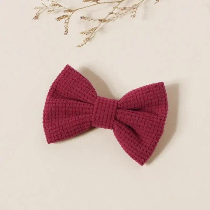 Girls Plaid Bowknot Hair Clips | Kids Barrettes Ages 3–12