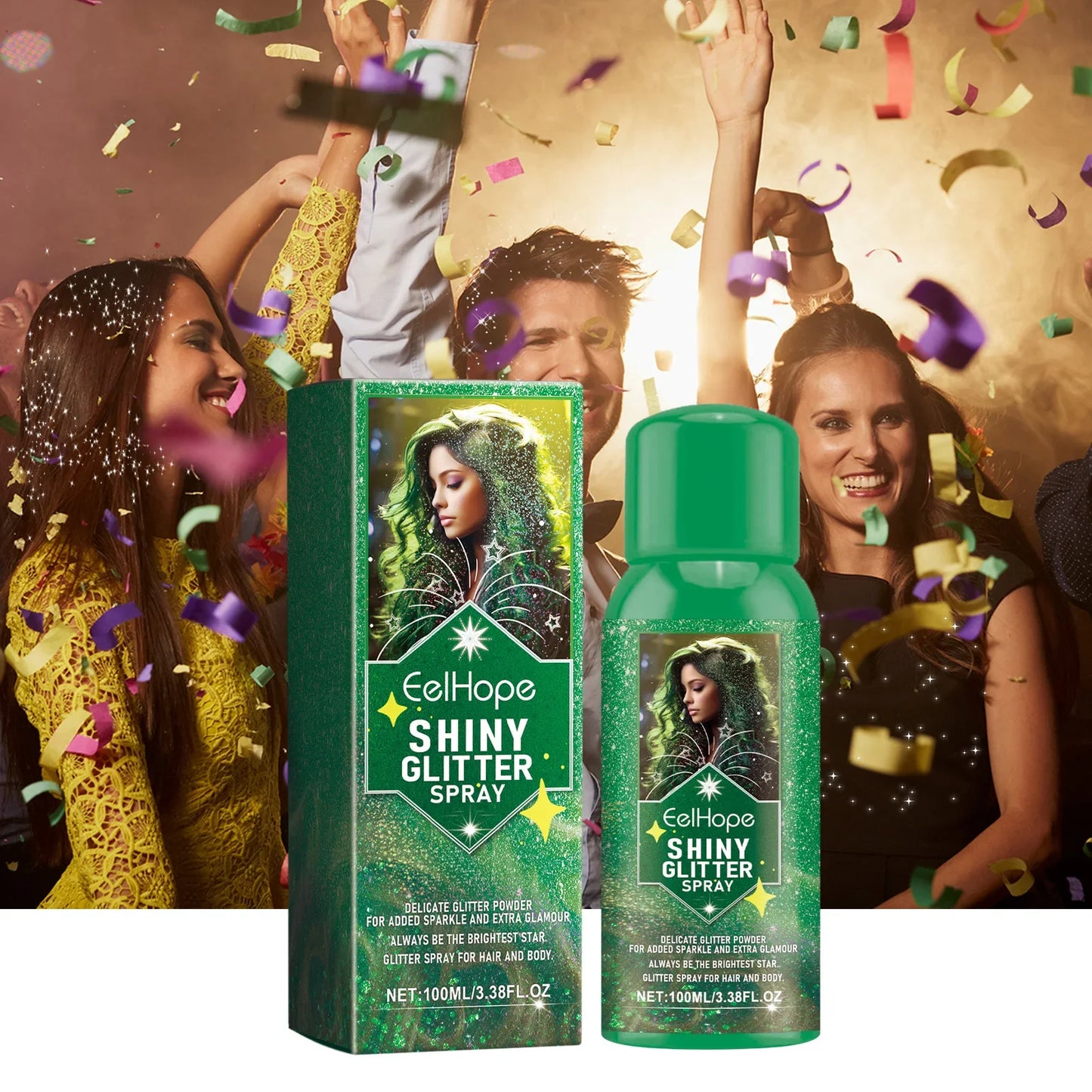 Eelhope Glitter Spray – Body, Face, Hair & Clothes Shimmer