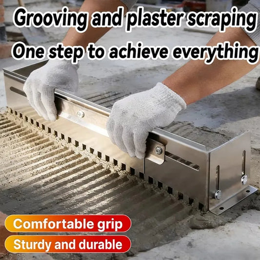 Retractable Notched Tile Spreader | Heavy Duty Floor Leveling Tool Notched Tile Trowel Peaceful Pleasures Health and Wellness
