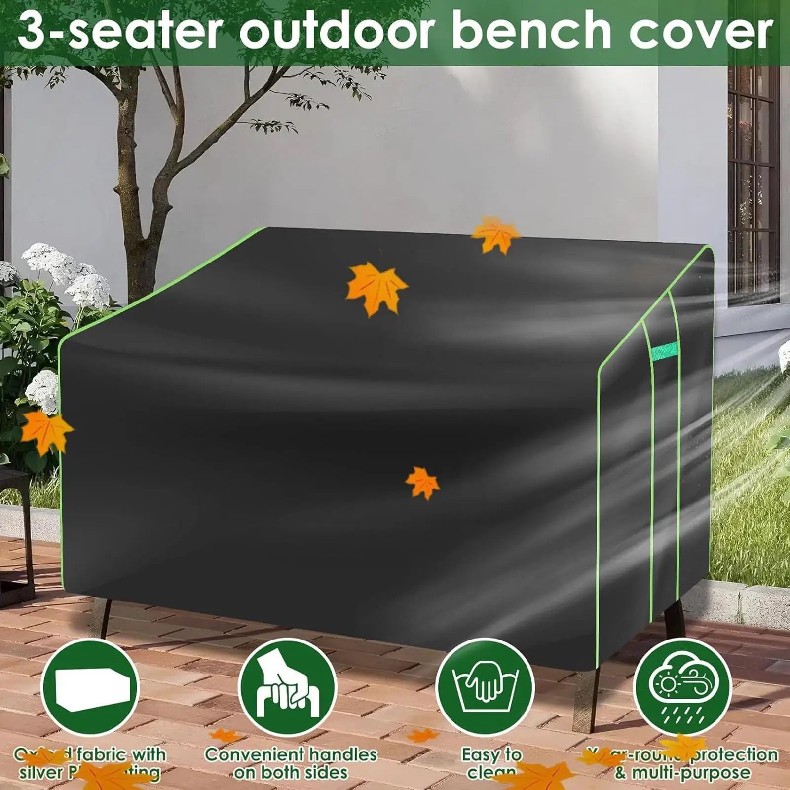 Heavy-Duty Outdoor Loveseat Cover | Waterproof 2-Seater Bench Patio Furniture Cover Peaceful Pleasures Health and Wellness