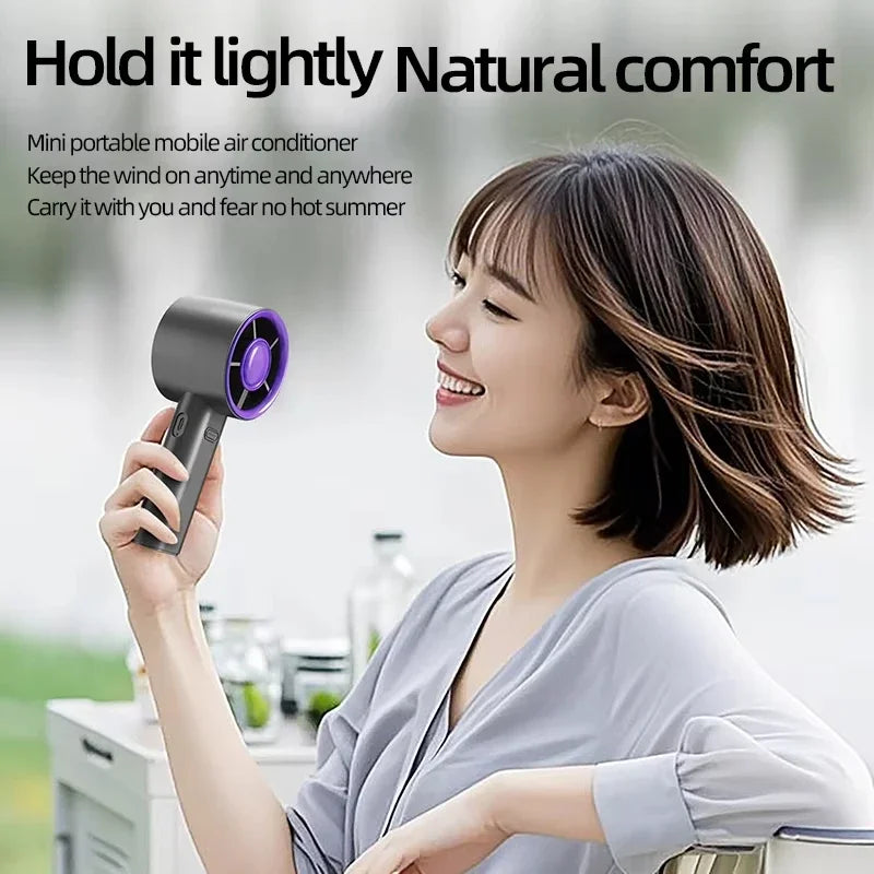 Lenovo Handheld Fan Portable USB Rechargeable Low Noise High Speed Strong Airflow Suitable For Office Outdoor And Commuting Use Peaceful Pleasures Health and Wellness