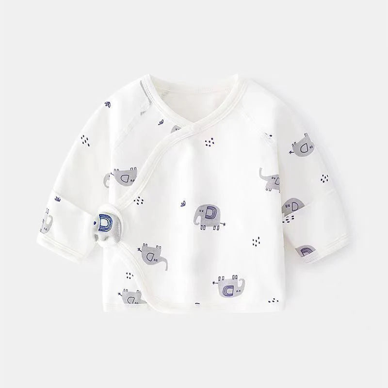 Newborn Baby Cotton Long Sleeve Top | 0-12M Unisex Infant Tee