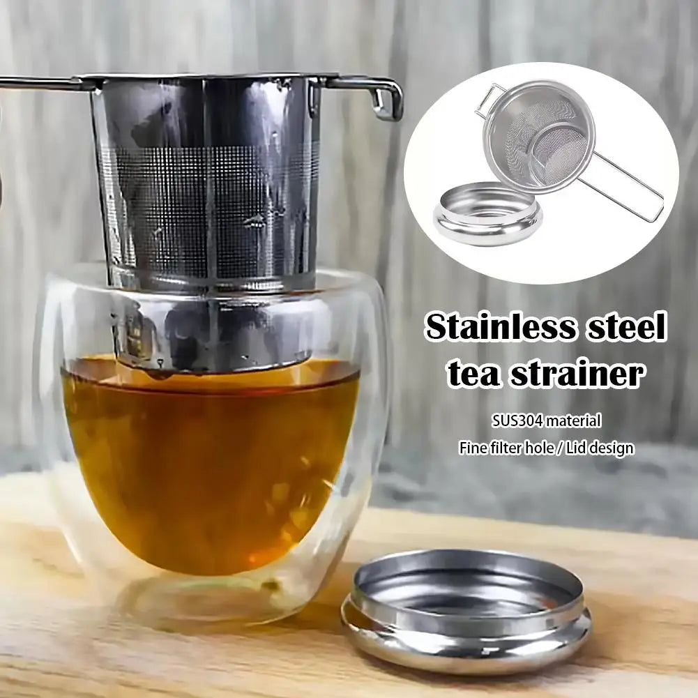 Stainless Steel Tea Infuser with Lid | Fine Mesh Loose Leaf