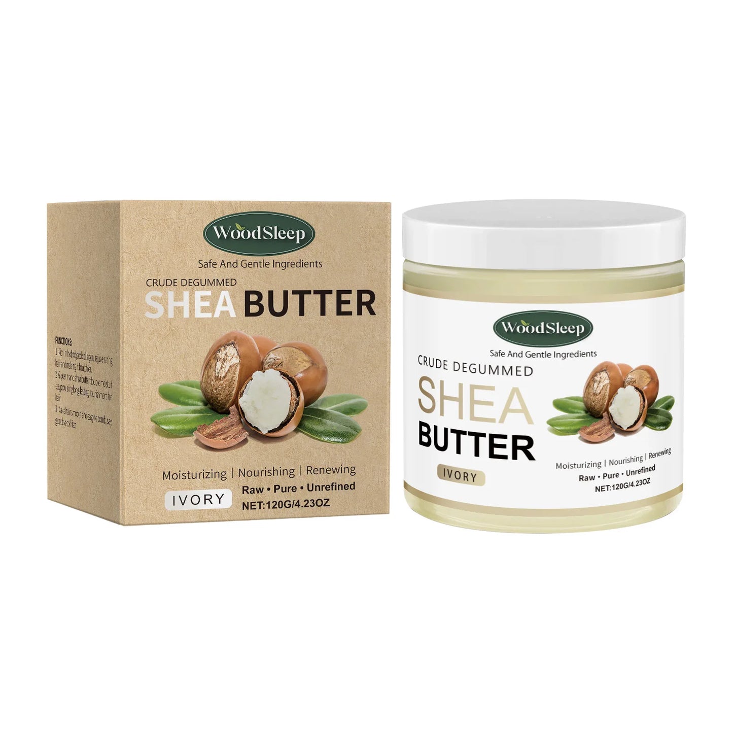 WOODSLEEP Pure Shea Butter Cream | Deep Moisturizing Body Lotion