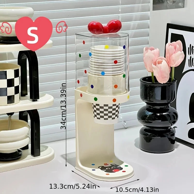 Pull-Type Cup Dispenser for Water Cooler & Bathroom | Plastic