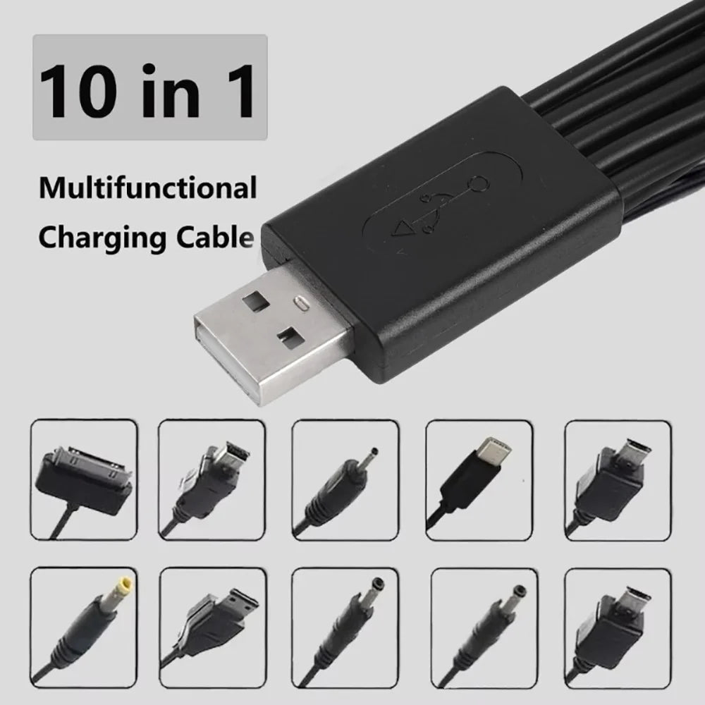 10-in-1 Universal USB Multi-Head Phone Charging Cable