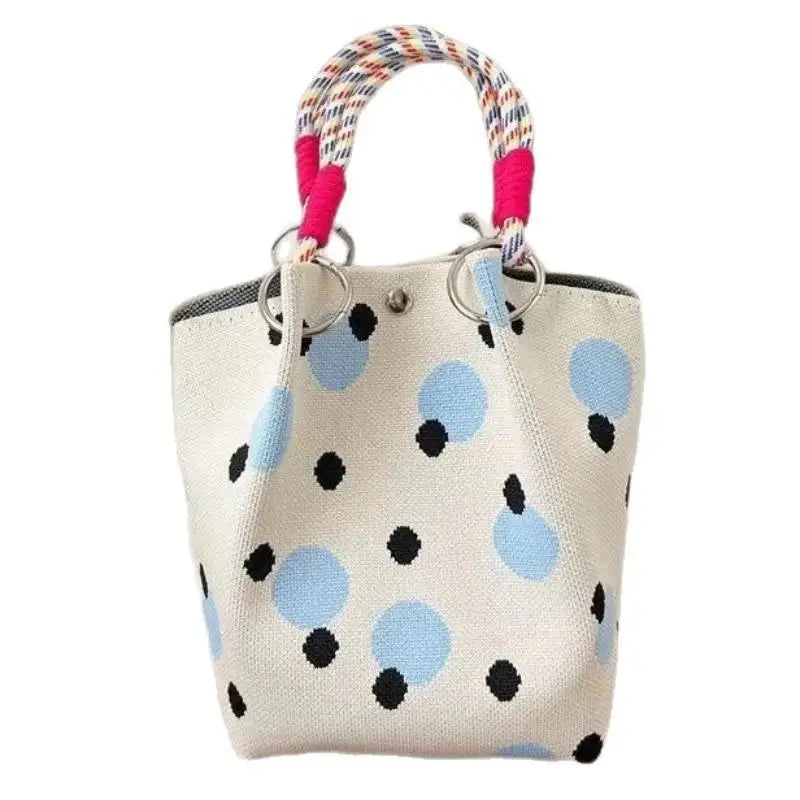 Cute Knitted Handbag with 3D Magnetic Snap | Women's Clutch