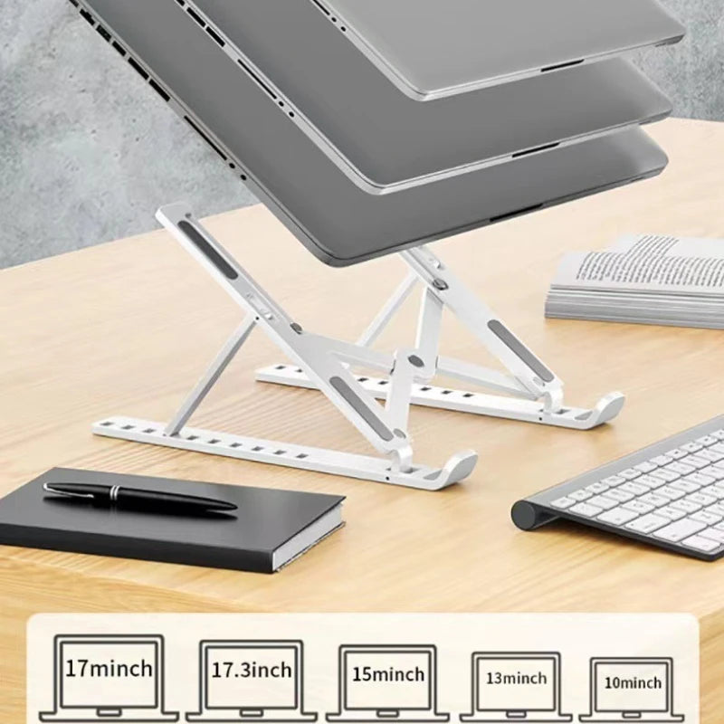 Foldable Laptop Stand | 10-Level Height Adjustable Notebook Holder