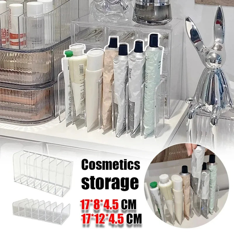Acrylic Cosmetics Organizer – Lipstick & Skincare Storage Rack