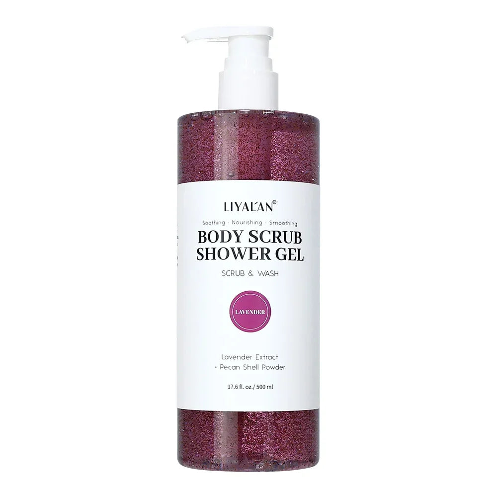 2-in-1 Scrub Shower Gel – Turmeric, Kojic Acid & 10 Fruity Scents Peaceful Pleasures Health and Wellness LAVENDER China Mainland 500ml