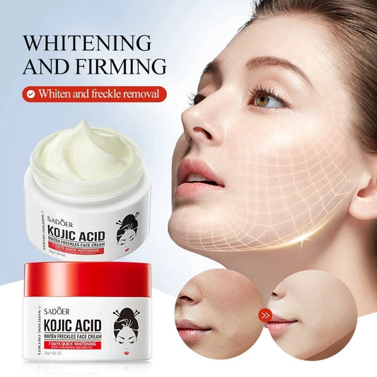 1/2/4pcs SADOER Kojic Acid Face Cream Moisturizing Freckle Removing Creams Brightening Hydrating Facial Cream Skin Care Products Peaceful Pleasures Health and Wellness