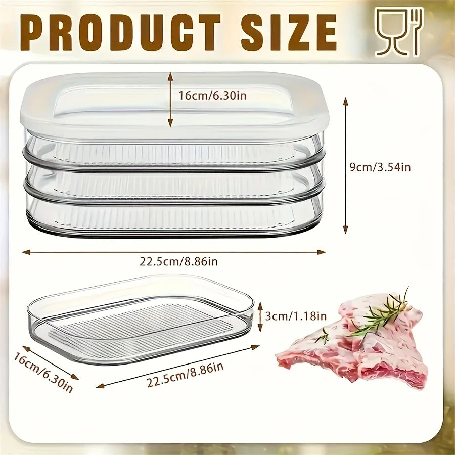 Stackable Cold Cuts & Deli Meat Storage Containers with Clear Lids Food Storage Container Peaceful Pleasures Health and Wellness
