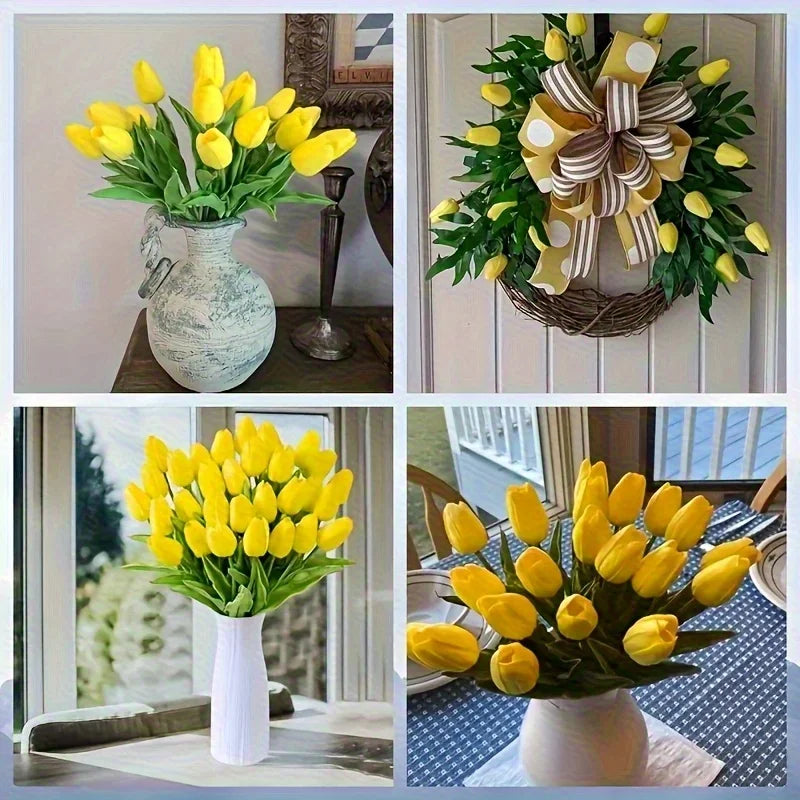 10-Pack Real Touch Artificial Tulips – Wedding & Home Décor