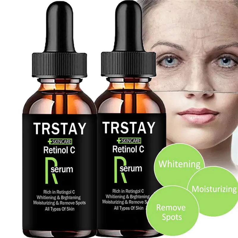 Vitamin C Serum Anti-aging Whitening VC Essence Oil Topical Facial Serum with Hyaluronic Acid Vitamin E Cosmetic skin care Peaceful Pleasures Health and Wellness