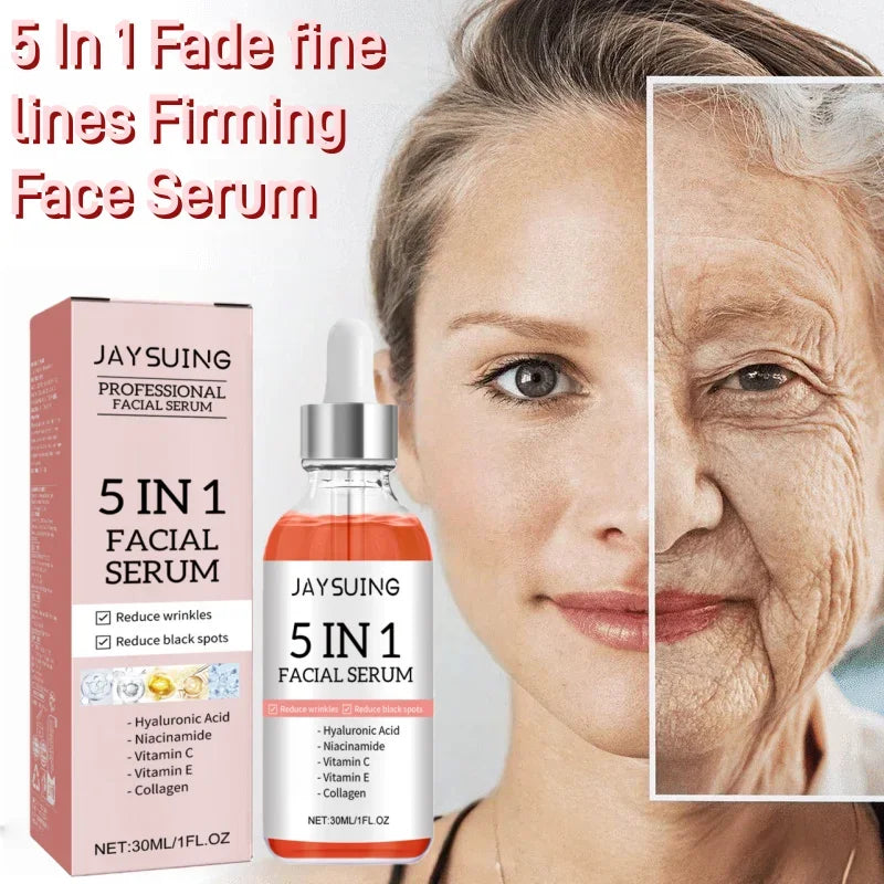 5-in-1 Anti-Aging Face Serum – Fade Fine Lines & Brighten Skin Peaceful Pleasures Health and Wellness