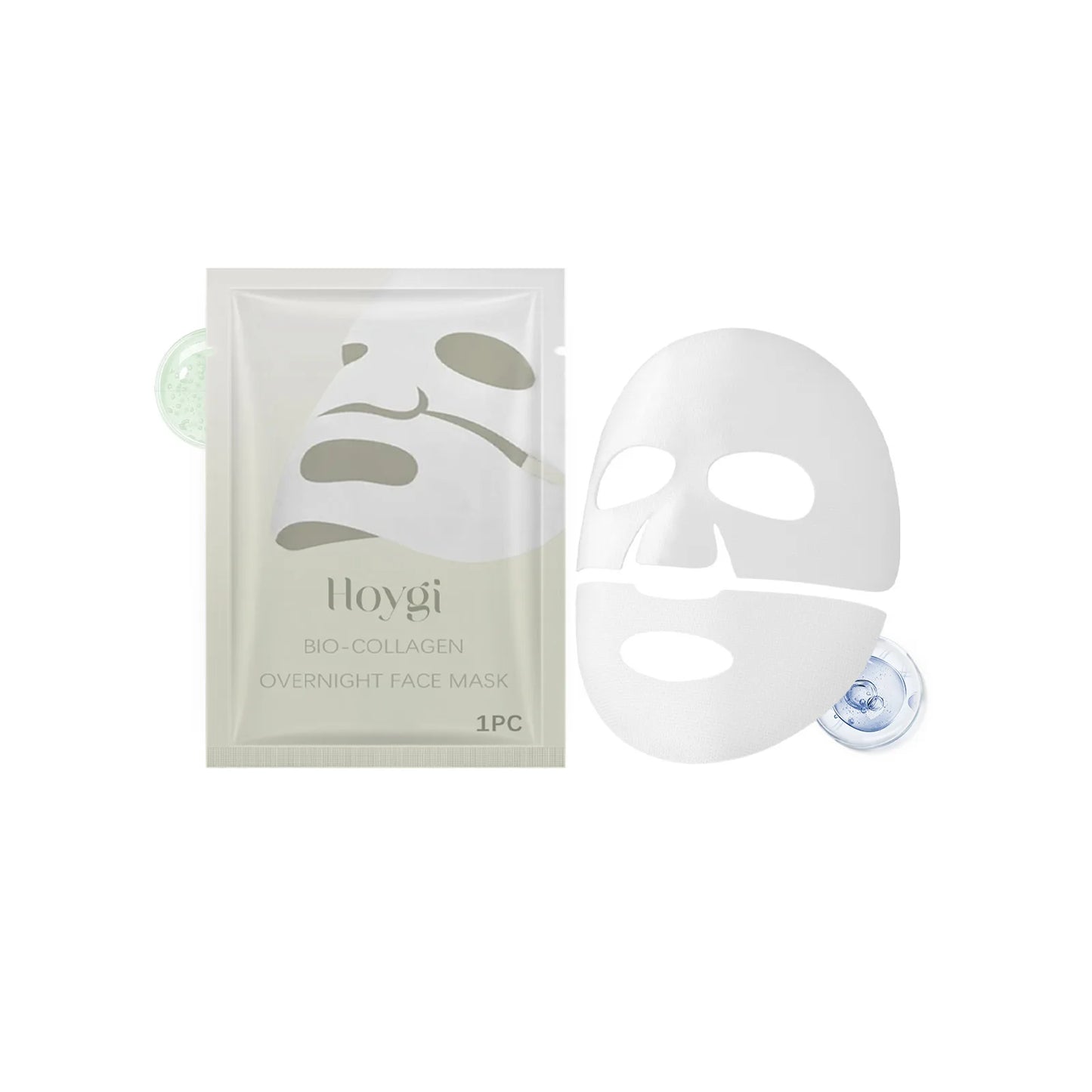 Bio Collagen Face Mask Lifting Firming Anti-aging Shrink Pore Brightening Korean Skin Care Moisturizing Refreshing Sheet Mask Peaceful Pleasures Health and Wellness 1pcs