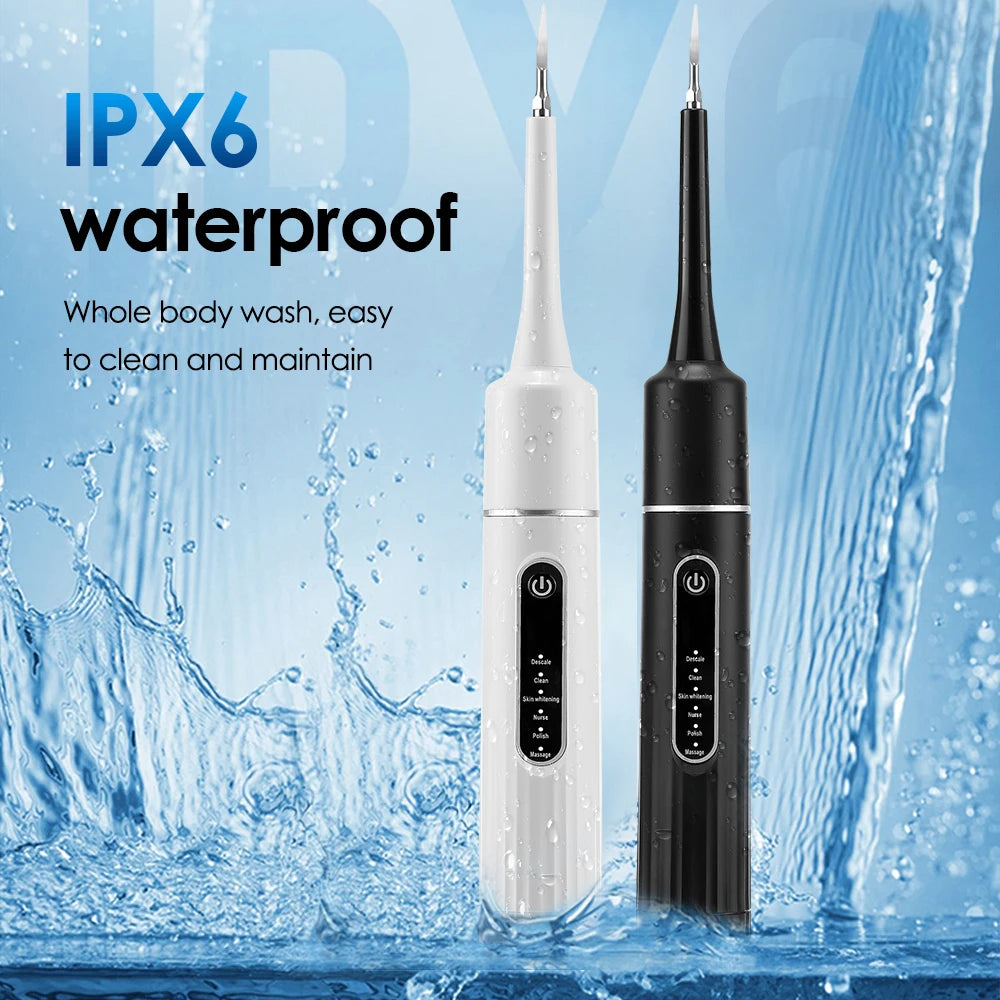 Electric Teeth Cleaner Remove Tartar Plaque Calculus and Tooth Stains Dental Teeth Whitening Kits With 6 Toothbrush Heads Home Peaceful Pleasures Health and Wellness