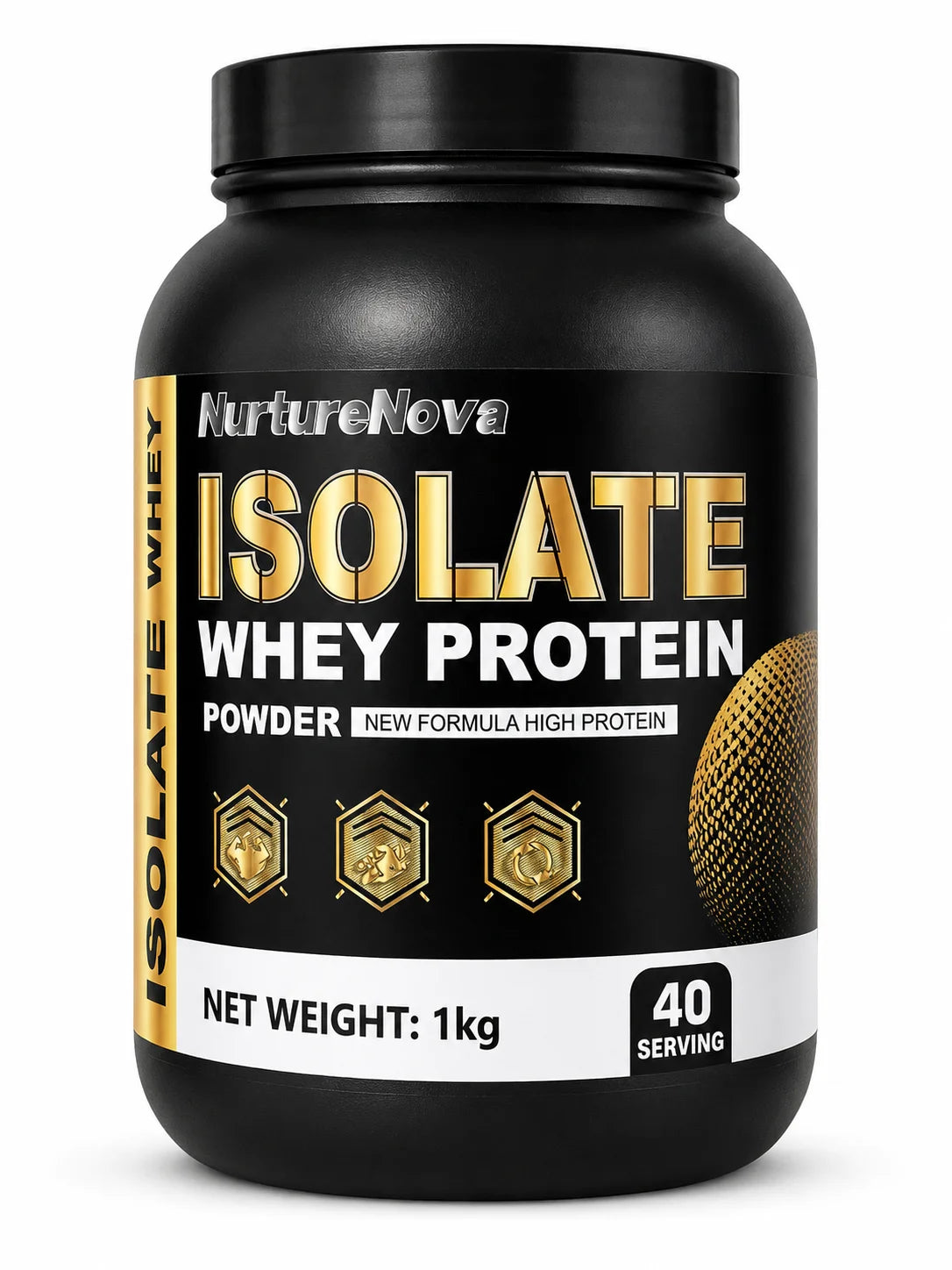 NurtureNova Whey Protein Isolate Powder 1kg | 40 Servings Whey Protein Powder Peaceful Pleasures Health and Wellness 1botlle 1000g