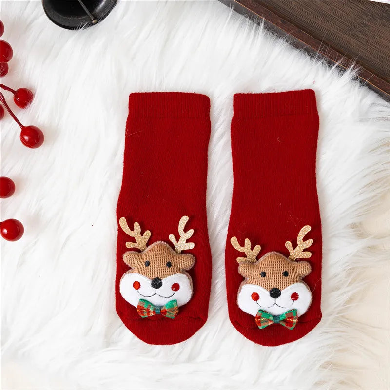 Christmas Baby Socks | Thick Cotton Anti-Slip Toddler Socks