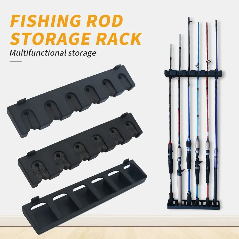 Easy-Install Fishing Rod Holder Wall Mounted Fixing Bracket for Boat Fishing Rod Holder Display Stand Fixed Frame Peaceful Pleasures Health and Wellness