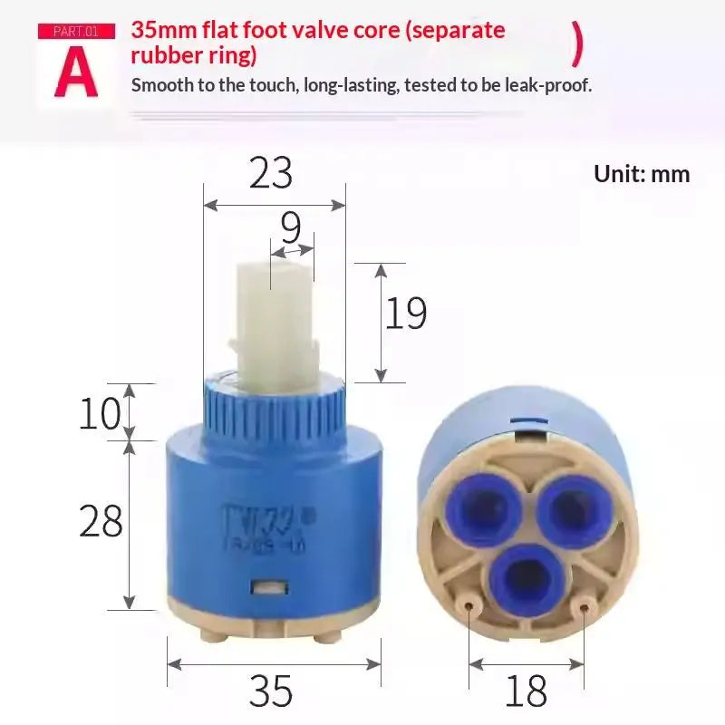 Ceramic Disc Cartridge for Mixer Faucet 35mm & 40mm