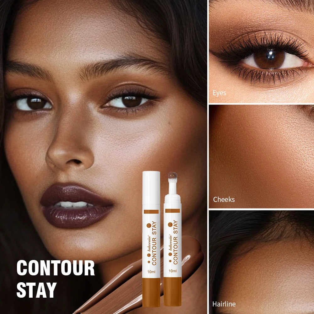 6 Colors Liquid Contour Long Wear Bronzer Cream Contour Makeup Long Lasting Nourishing Hydrating Face Contour 6 Colors Peaceful Pleasures Health and Wellness