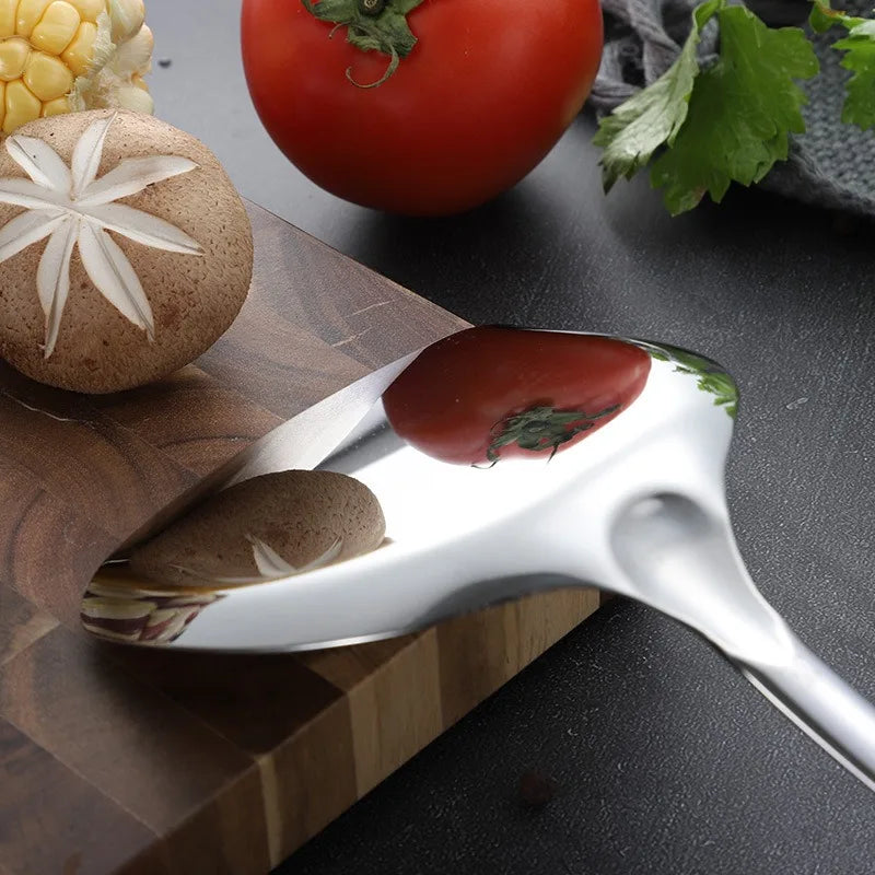 6-Piece Wooden Handle Stainless Steel Kitchen Utensil Set – Beech Wood Cooking Spoons & Spatulas