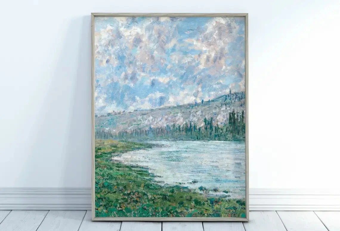 Modern Abstract Landscape Wall Art Famous Monet Canvas Painting Nordic Poster Print Picture for Living Room Home Decorative Gift Peaceful Pleasures Health and Wellness 21 50X70cm Unframed