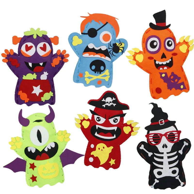 Halloween Hand Puppet Kids Children Toddlers Gifts Cartoon Skeleton
