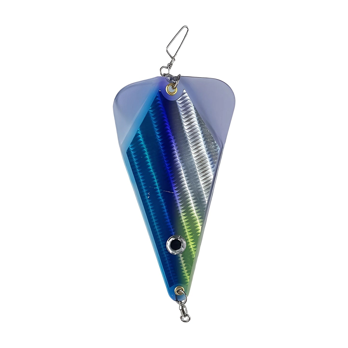 Triangle Trolling Tackle Flasher UV Double-sided Reflective Sea Fishing Bait for Sea Fishing Luminous Lure Boat Accessory Peaceful Pleasures Health and Wellness Purple