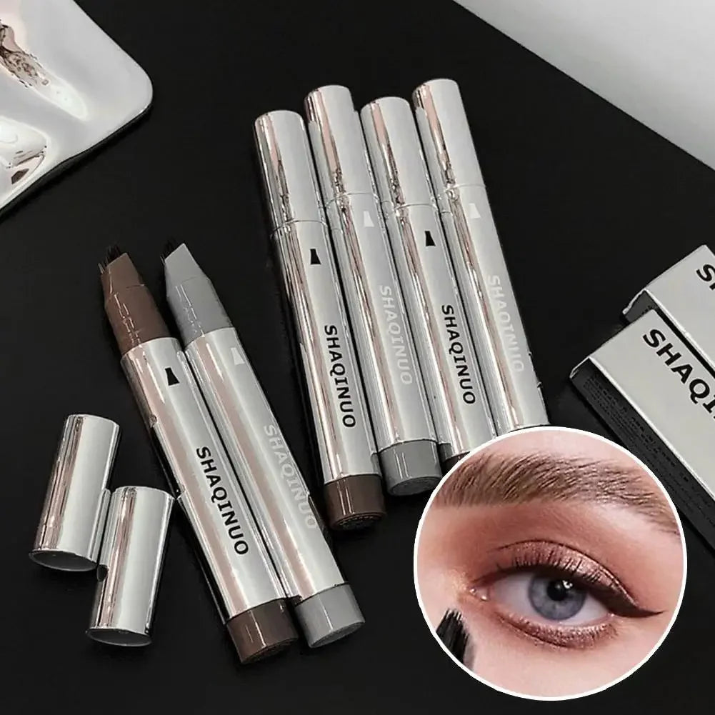 Liquid Microblading Eyebrow Pencils Waterproof Quick-Dry Multi-Tip Eyebrow Pen for Hair-Like Strokes, Long-Lasting Eyebrow Dye Peaceful Pleasures Health and Wellness