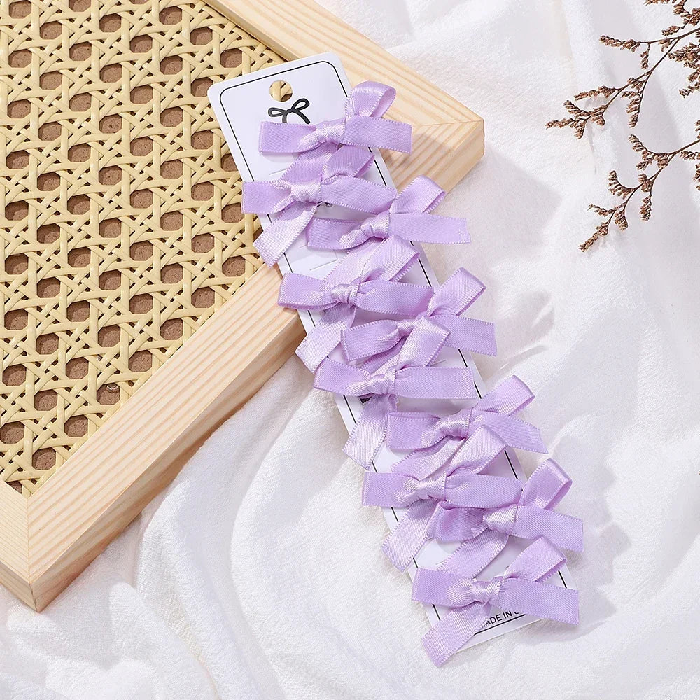 Wholesale Kids Sweet Solid Mini Bowknot Hair Clips Baby Girls Ballet