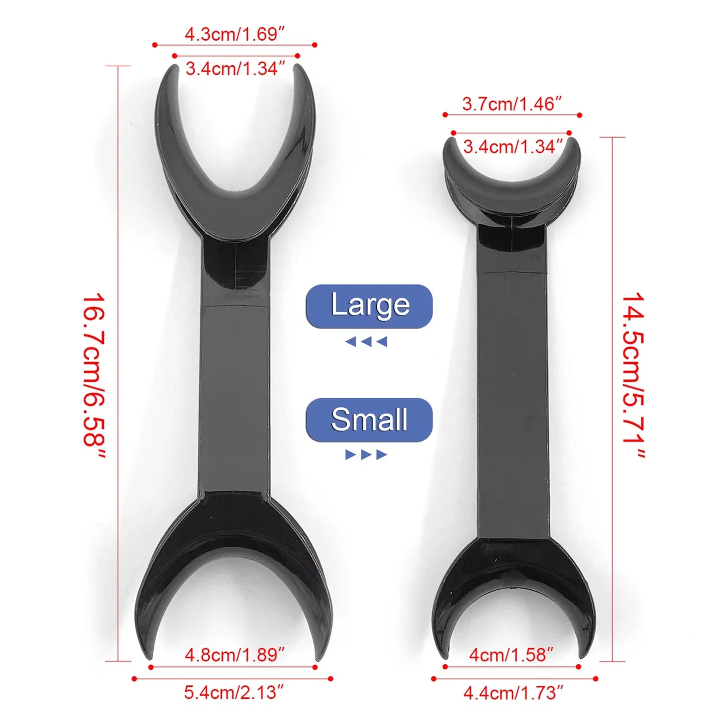 4-Pack T-Shape Dental Cheek & Lip Retractors – Small & Large