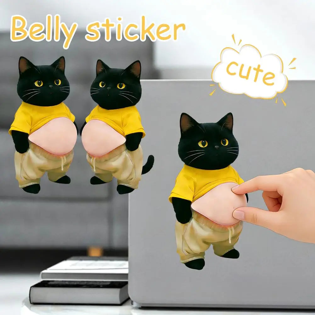 3D Big Belly Silicone Decor Stickers Playful Touchsqueeze Toy Car