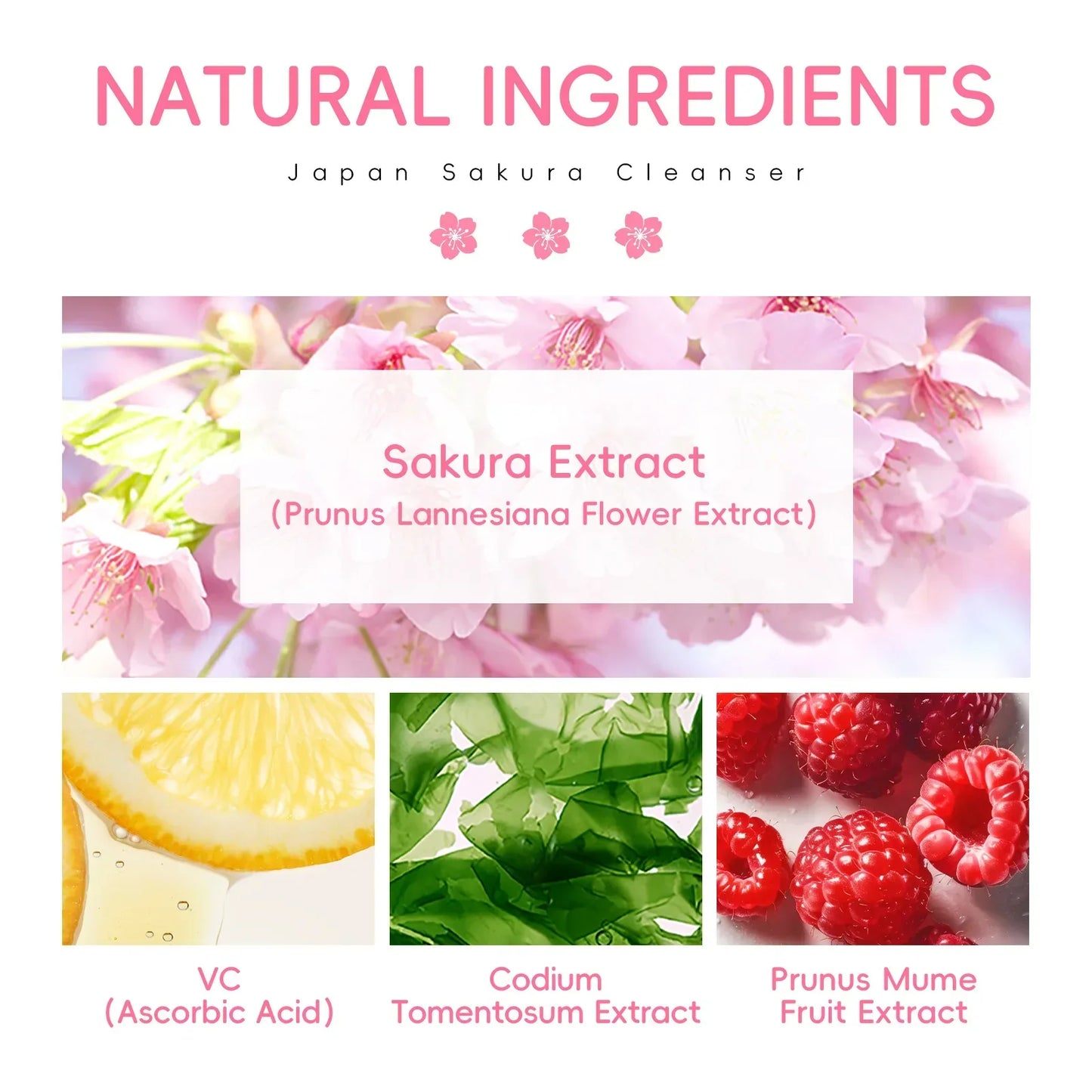 LAIKOU Sakura Foam Facial Cleanser – Deep Clean & Glow 50g Peaceful Pleasures Health and Wellness