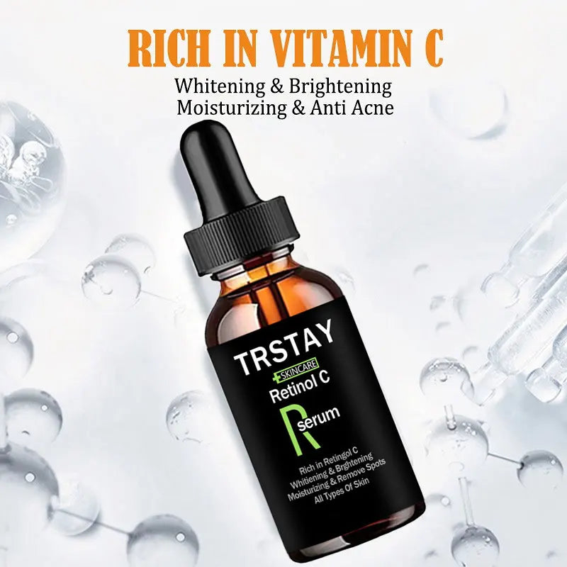 Vitamin C Serum Anti-aging Whitening VC Essence Oil Topical Facial Serum with Hyaluronic Acid Vitamin E Cosmetic skin care Peaceful Pleasures Health and Wellness