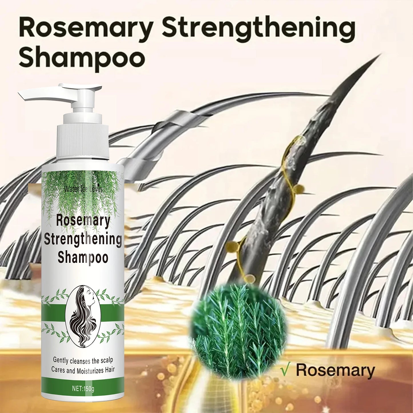 Rosemary Plant-Based Shampoo – Deep Cleanse & Smooth Finish