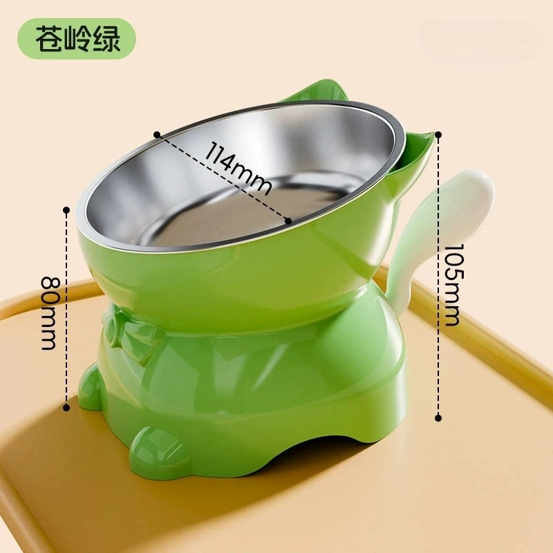 Elevated Cat & Dog Bowl – Anti-Spill Stainless Steel Pet Bowl