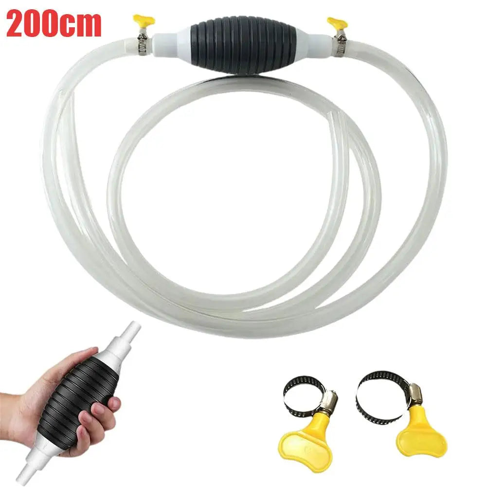 3/2/1M PVC Handy Manual Gas Oil Pump Car Fuel Pump Hand Straw Pump Durable For Liquid Gasoline Tuning Fuel Gasoline Diesel Pump Peaceful Pleasures Health and Wellness 200cm