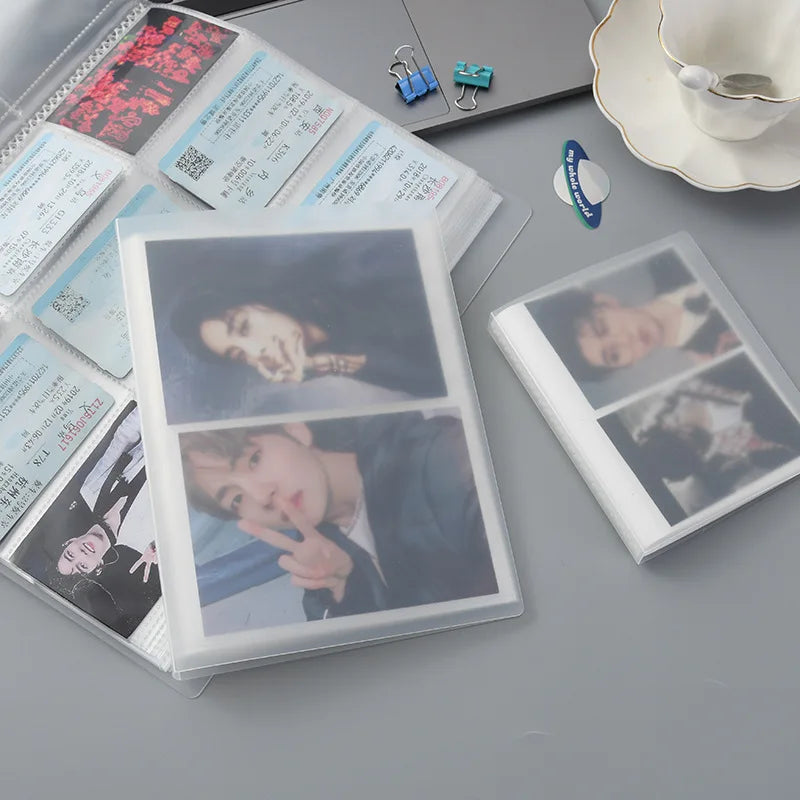 High Quality PVC Photo Album 3 Inch Portable Idol Card Collection Binder Transparent Bill Storage Booklet биндер для карт Peaceful Pleasures Health and Wellness