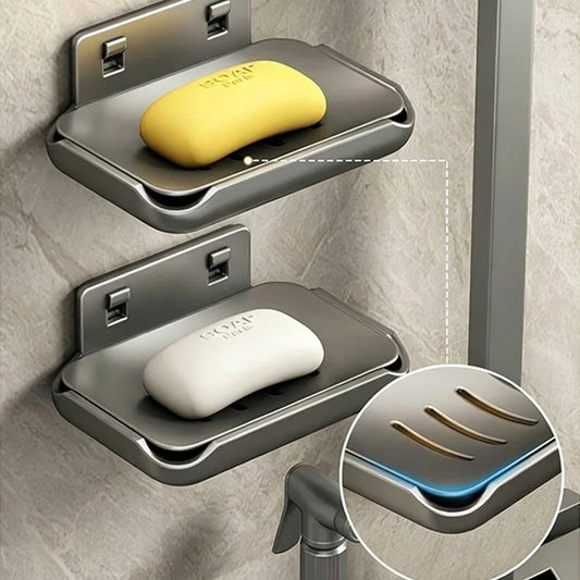 Drill-Free Bathroom Corner Shelf & Soap Holder | Aluminum Bathroom Corner Shelf Peaceful Pleasures Health and Wellness