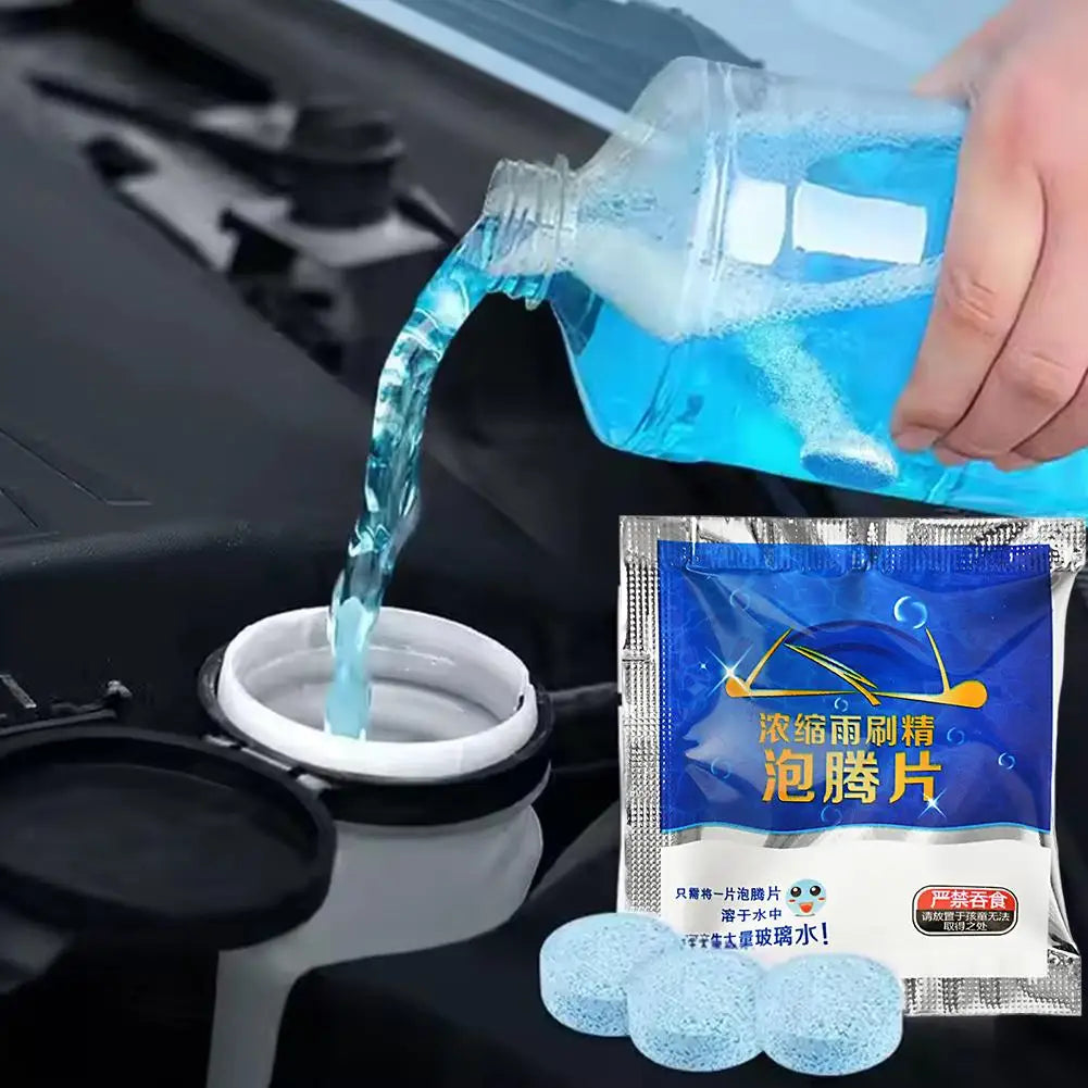 10/30/50pcs Solid Cleaner Car Windscreen Cleaner Effervescent Tablet Auto Wiper Glass Solid Cleaning Concentrated Tablets Deterg Peaceful Pleasures Health and Wellness
