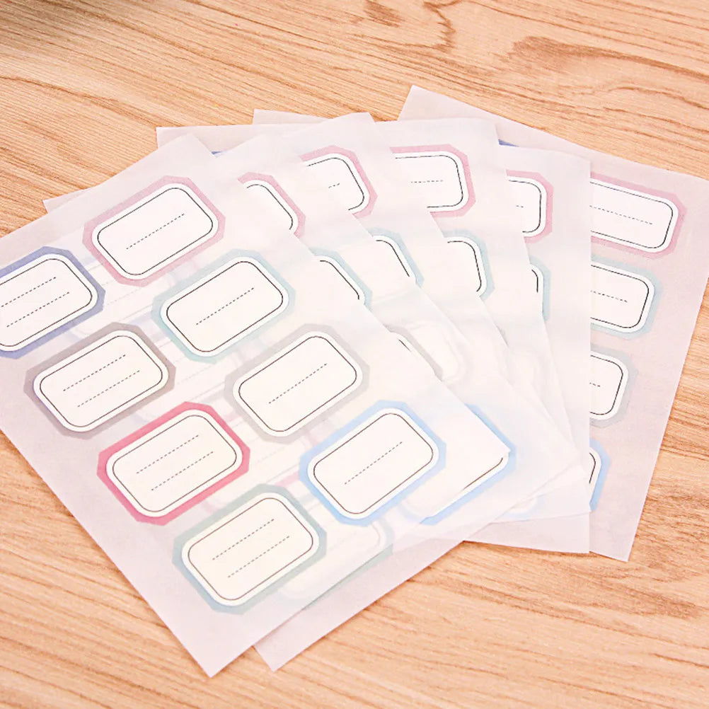 1Pack 6 Sheets Odorless Name Labels Stickers Self Adhesive for Teachers Students Homes Offices Shops Activities Peaceful Pleasures Health and Wellness other