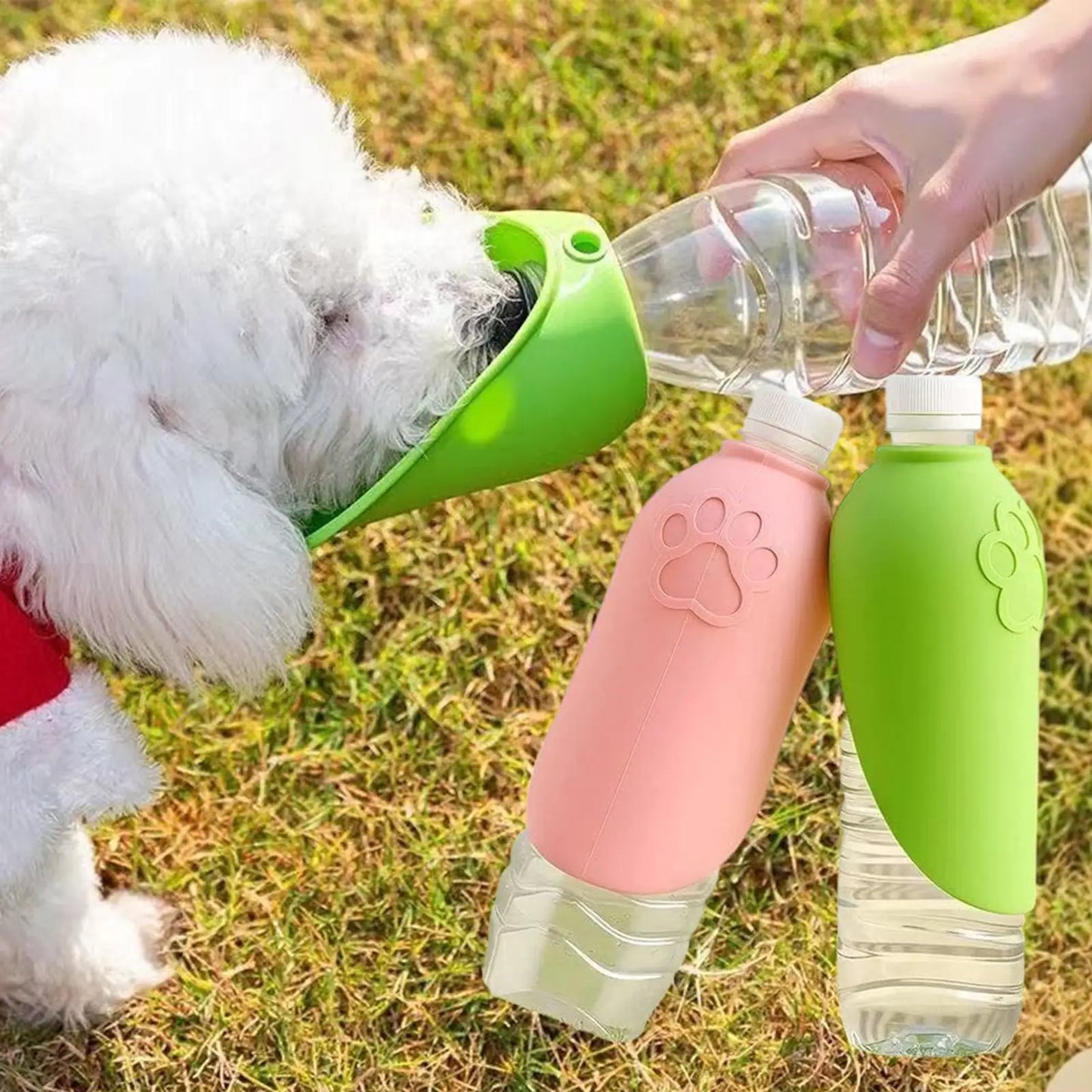 2-Pack Portable Foldable Pet Water Bottle for Travel & Hiking